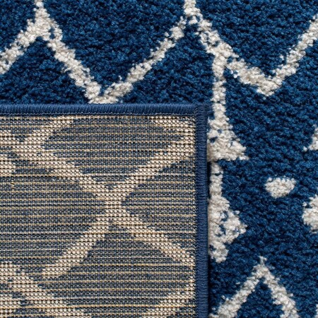 Safavieh 10 x 10 ft. Tulum Power Loomed Square Area Rug Navy & Ivory TUL270N-10SQ